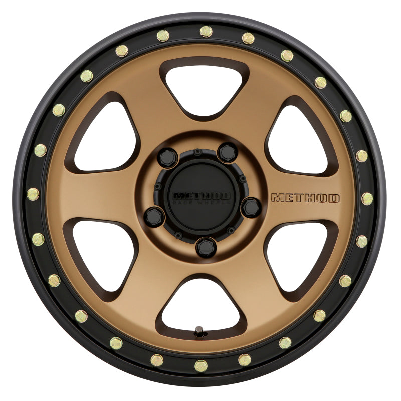 Method MR310 Con6 17x8.5 0mm Offset 5x150 110.5mm CB Method Bronze/Black Street Loc Wheel