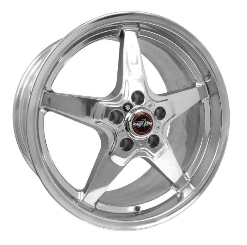 Race Star 92 Drag Star 18x10.50 5x4.50bc 7.63bs Direct Drill Polished Wheel