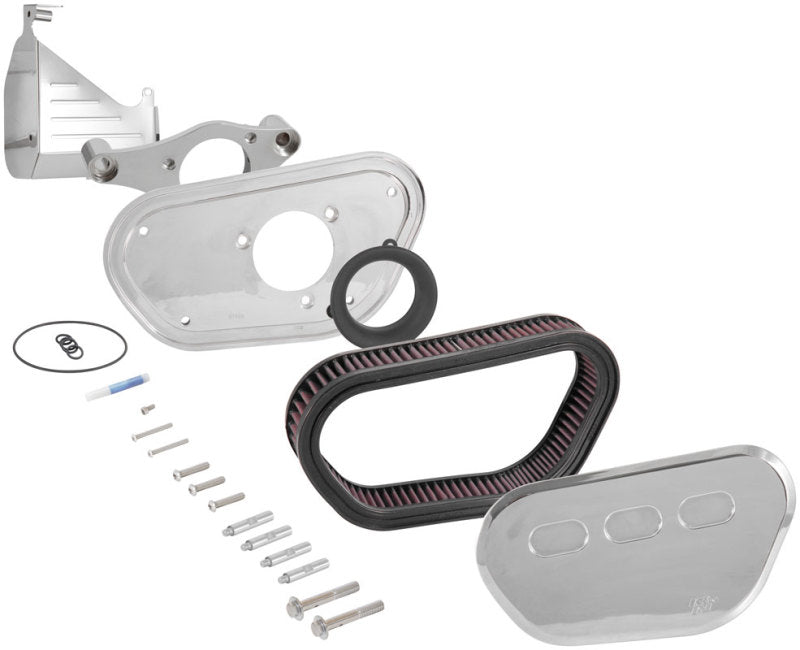 K&N Street Metal Intake System - Big 8 Chrome Intake System-Harley Davidson