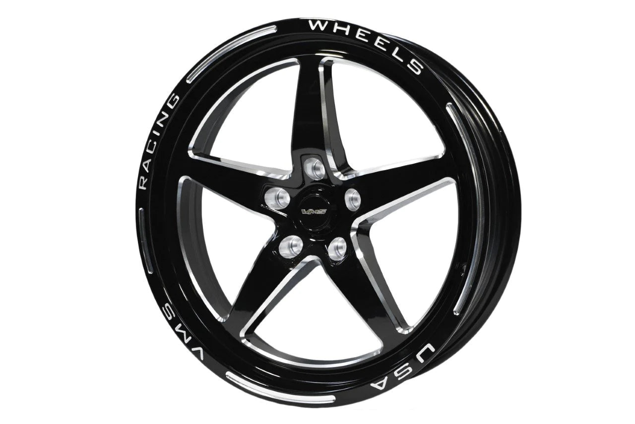 STREET DRAG RACE FRONT V-STAR WHEEL 18X5 5X114.3 -12 OFFSET (2.5 INCH BACKSPACING) FOR 2005-2014 S197 (NO BREMBOS) & S550 FORD MUSTANG INCLUDING THE GT WITH PERFORMANCE PACKAGE BREMBO