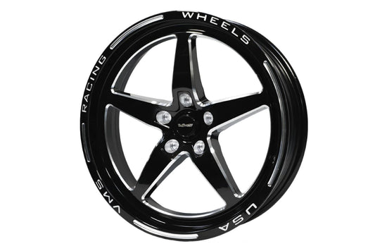 STREET DRAG RACE FRONT V-STAR WHEEL 18X5 5X114.3 -12 OFFSET (2.5 INCH BACKSPACING) FOR 2005-2014 S197 (NO BREMBOS) & S550 FORD MUSTANG INCLUDING THE GT WITH PERFORMANCE PACKAGE BREMBO