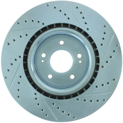 StopTech Select Sport 08-11 Mitsubishi Evo X Slotted and Drilled Right Front Rotor