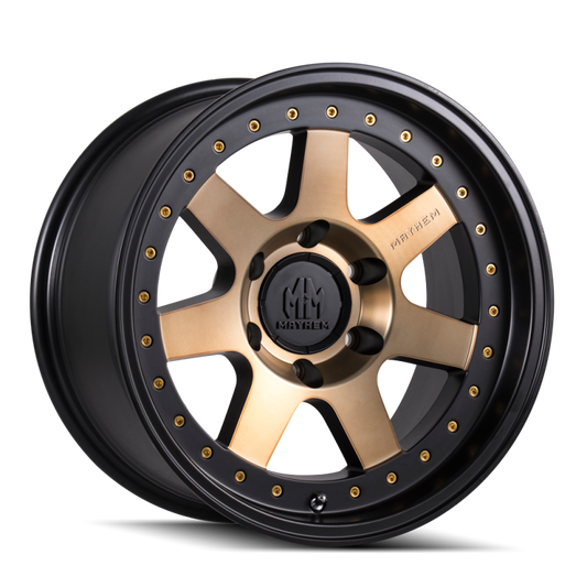 Mayhem 8300 Prodigy 18x9 / 8x165.1 BP / 0mm Offset / 130.8mm Hub Matte Black w/ Bronze Tint Wheel