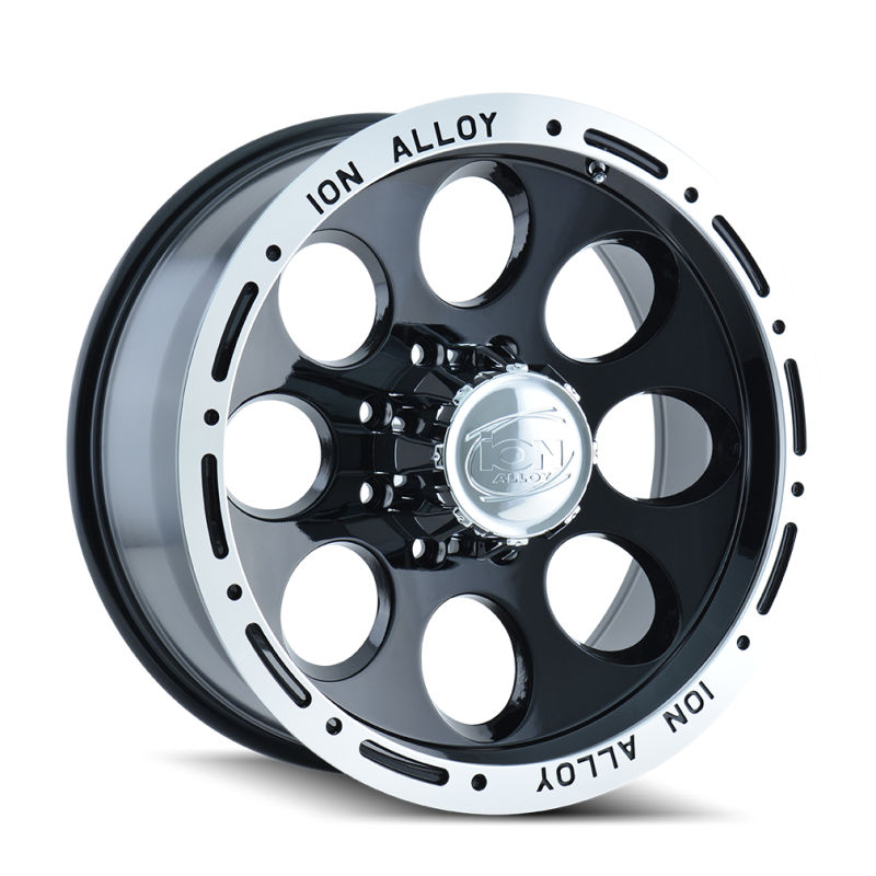 ION Type 174 15x8 / 6x114.3 BP / -27mm Offset / 83.82mm Hub Black/Machined Wheel