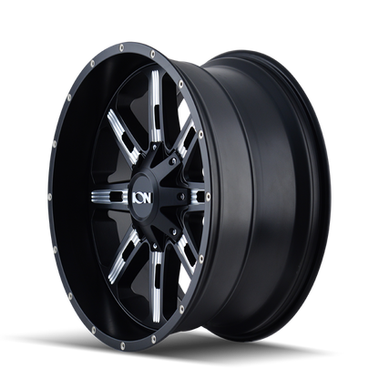 ION Type 184 18x9 / 6x135 BP / 18mm Offset / 106mm Hub Satin Black/Milled Spokes Wheel
