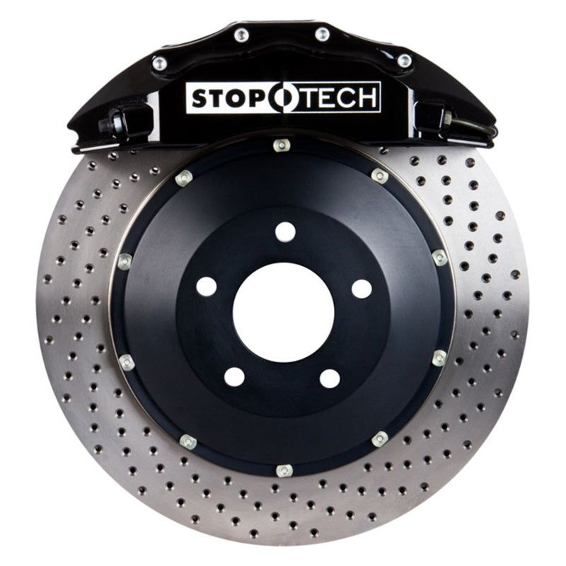 StopTech 05-12 WRX STi Front BBK ST-60 Black Calipers 355x32 Drilled Rotors