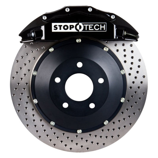 StopTech 09-10 Nissan 370Z Sport Model Only Front BBK w/ Black ST-60 Calipers Drilled 380x32mm Pad