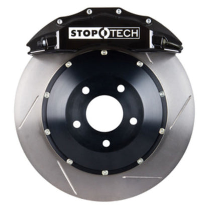 StopTech 09-10 Nissan 370Z Sport Model Only Front BBK w/ Black ST-60 Calipers Slotted 380x32mm Roto