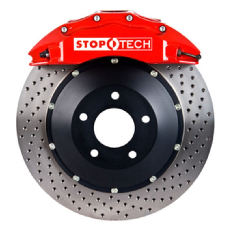 StopTech 08-09 WRX STi Front BBK ST60 355x32 Drilled Rotors Red Calipers