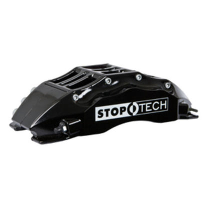 StopTech 03-06 Evo Front BBK w/ Black ST-60 Calipers Slotted Zinc 355x32mm Rotors Pads and SS Lin