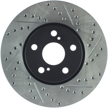 StopTech SportStop 09-10 Pontiac Vibe / 08-11 Scion xD Slotted & Drilled Left Front Rotors