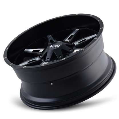 ION Type 184 18x9 / 5x114.3 BP / 18mm Offset / 87mm Hub Satin Black/Milled Spokes Wheel