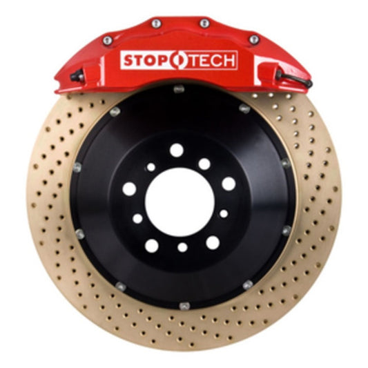 StopTech 09-10 Nissan 370Z Sport Model Only Front BBK w/ Red ST-60 Calipers Drilled Zinc 380x32mm R