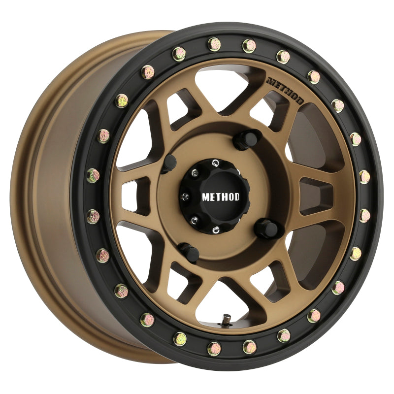 Method MR405 UTV Beadlock 15x7 5+2/+38mm Offset 4x156 132mm CB Method Bronze w/Matte Blk Ring Wheel