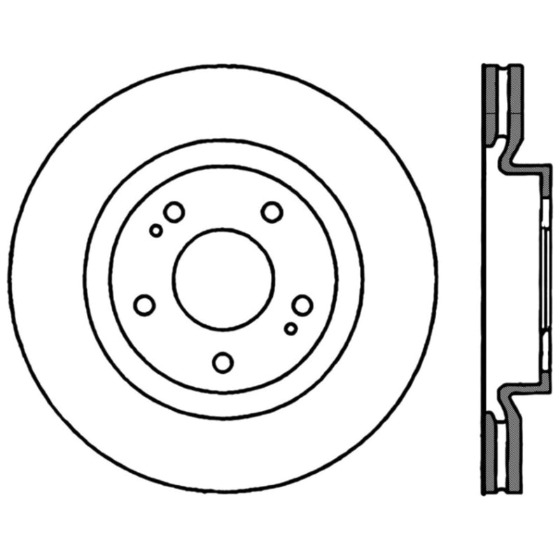 Stoptech 08-09 Evo 10 Front High Carbon CRYO-STOP Rotor