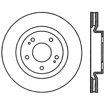 Stoptech 08-09 Evo 10 Front High Carbon CRYO-STOP Rotor