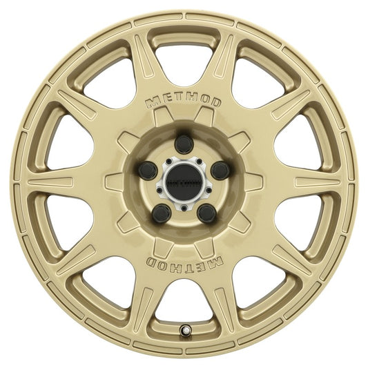Method MR502 RALLY 17x8 +38mm Offset 5x4.5 67.1mm CB Gold Wheel