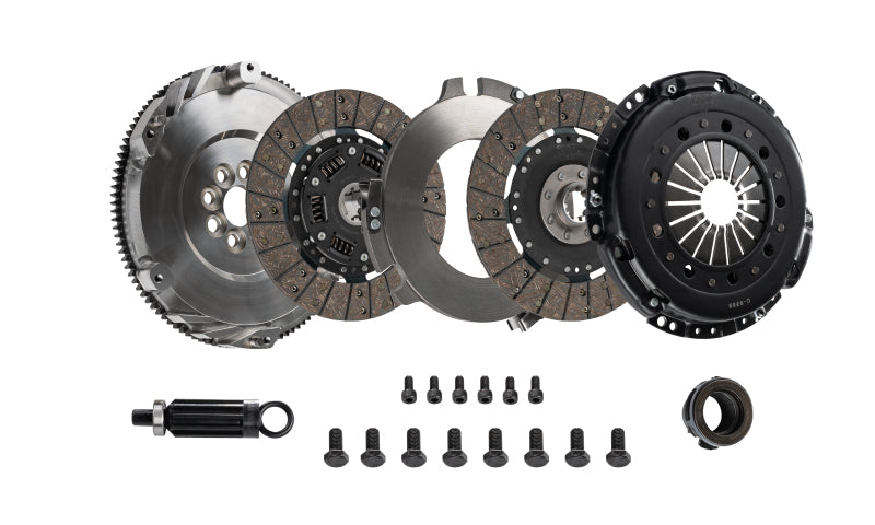DKM Clutch BMW E9X 335i MS Organic Twin Disc Clutch Kit w/Flywheel (660 ft/lbs Torque)