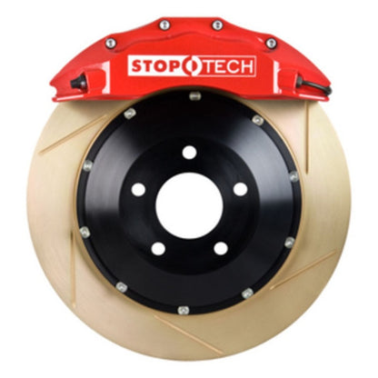 StopTech 09-10 Nissan 370Z Sport Model Only Front BBK w/ Red ST-60 Calipers Slotted Zinc 380x32mm R