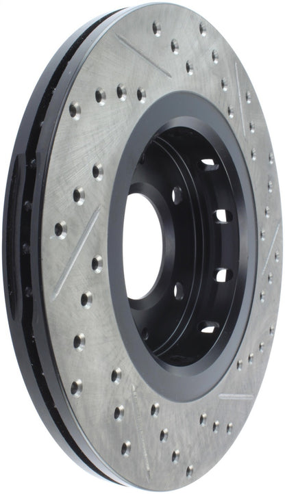 StopTech 09-15 Mitsubishi Lancer Ralliart Sport Stop Slotted & Drilled Front Right Rotor