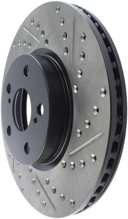 StopTech SportStop 09-10 Pontiac Vibe / 08-11 Scion xD Slotted & Drilled Left Front Rotors