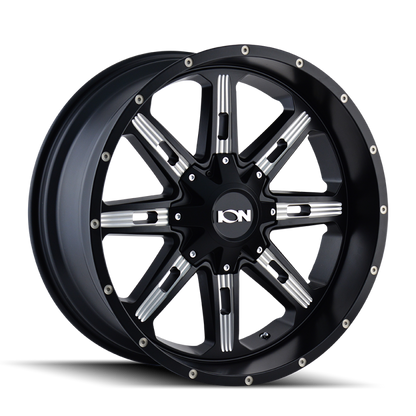 ION Type 184 17x9 / 5x127 BP / -12mm Offset / 87mm Hub Satin Black/Milled Spokes Wheel