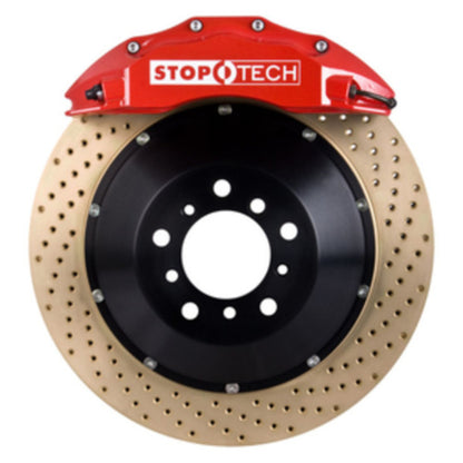 StopTech 09-10 Nissan 370Z Sport Model Only Front BBK w/ Red ST-60 Calipers Drilled Zinc 380x32mm R