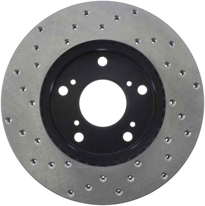 StopTech 02-06 Acura RSX (Exc Type S) / 06-09 Honda Civic Coupe DX/LX/EX Drilled Left Front Rotor