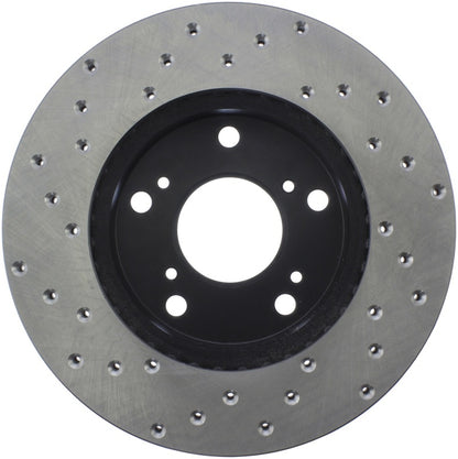 StopTech 02-06 Acura RSX (Exc Type S) / 06-09 Honda Civic Coupe DX/LX/EX Drilled Left Front Rotor