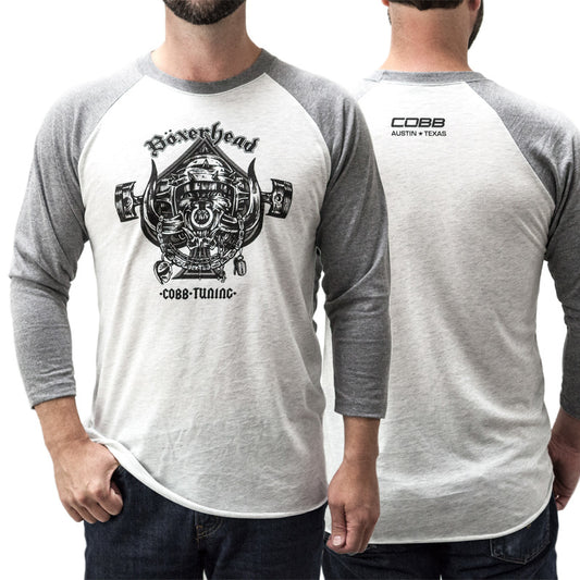 Cobb Boxerhead Raglan Shirt White/Grey - Medium