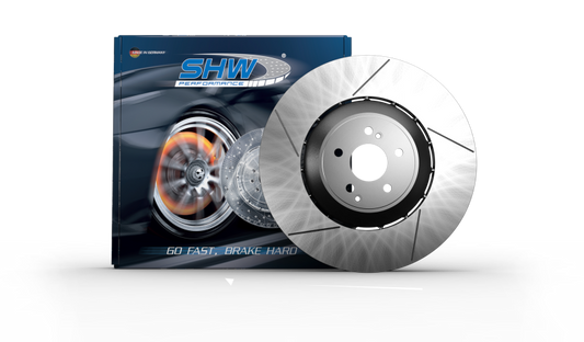 SHW 18-21 Subaru WRX STI 2.5L Front Drilled-Slotted Lightweight Brake Rotor