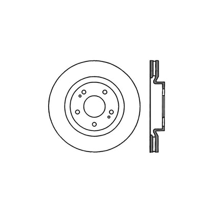 Stoptech 08-09 Evo 10 Front High Carbon CRYO-STOP Rotor