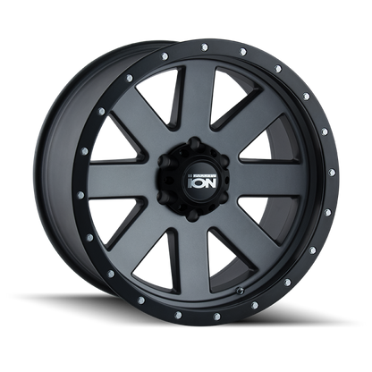 ION Type 134 18x9 / 5x127 BP / 0mm Offset / 83.82mm Hub Matte Gunmetal/Black Beadlock Wheel