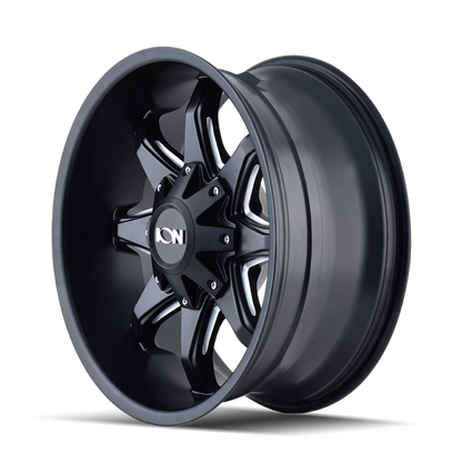 ION Type 181 18x9 / 5x114.3 BP / 18mm Offset / 87mm Hub Satin Black/Milled Spokes Wheel