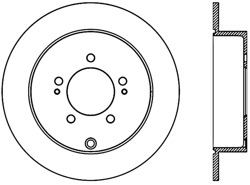 StopTech Power Slot 07-09 Mitsubishi Outlander CRYO Slotted Left Rear Rotor