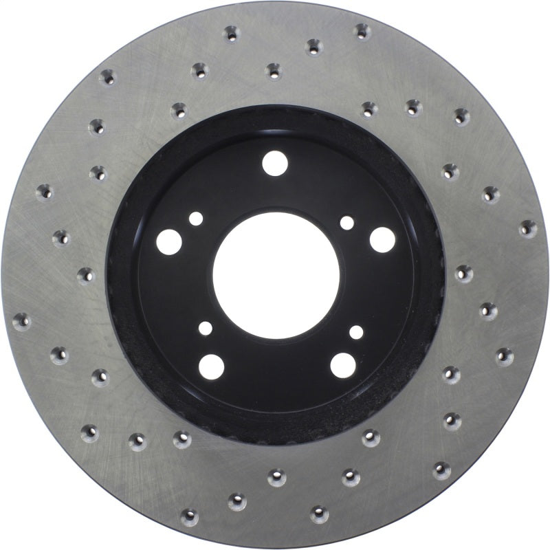 StopTech 02-06 Acura RSX (Excl. Type S) Cryo Cross Drilled Brake Rotor - Front Left