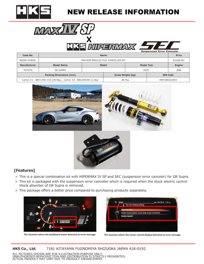 HKS MAX 4 SP DB42/22 FULL KIT w/ ERROR CANCELER
