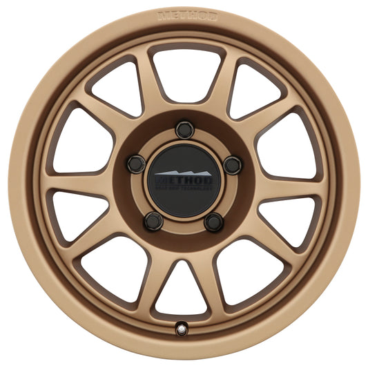 Method MR702 17x8.5 0mm Offset 5x5 71.5mm CB Method Bronze Wheel
