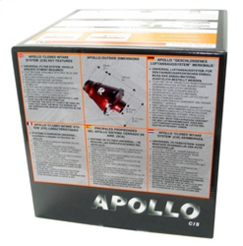 K&N Universal Apollo Red Cold Air Intake - 70mm OD FLG PP