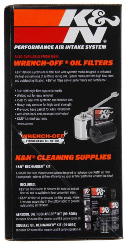 K&N 01-17 Harley Davidson Softail/Dyna FI Silver Aircharger Performance Intake