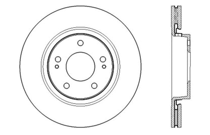 StopTech Sport Cross Drilled Brake Rotor - Rear Right