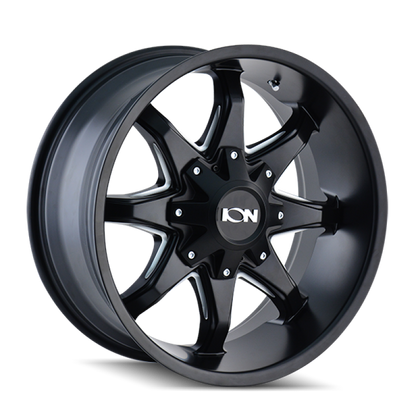 ION Type 181 18x9 / 5x139.7 BP / -12mm Offset / 110mm Hub Satin Black/Milled Spokes Wheel
