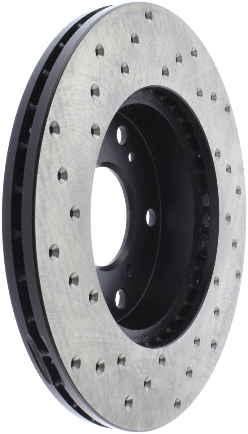 StopTech 02-06 Acura RSX (Exc Type S) / 06-09 Honda Civic Coupe DX/LX/EX Drilled Left Front Rotor