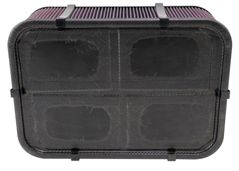 K&N Custom Air Filter - Rectangle 19in L x 14in W x 6.5in H w/ Base Solid Top & Hardware