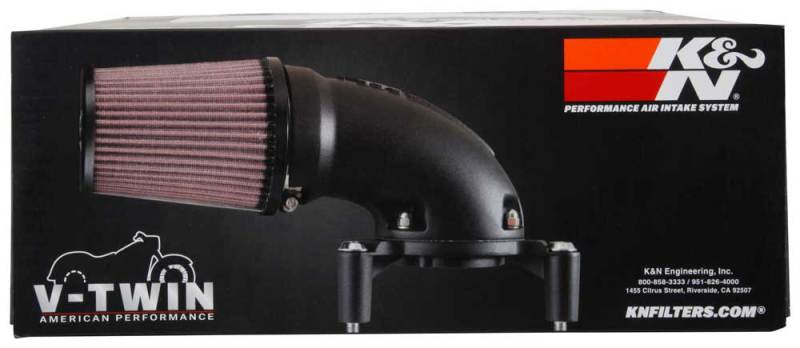 K&N 01-17 Harley Davidson Softail/Dyna FI Silver Aircharger Performance Intake
