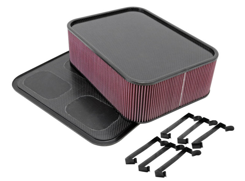 K&N Custom Air Filter - Rectangle 19in L x 14in W x 6.5in H w/ Base Solid Top & Hardware