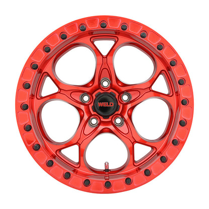 Weld Off-Road W906 17X9 Ledge Beadlock 5X127 ET-35 BS3.625 Candy Red / Red Ring 71.5