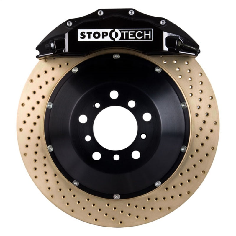StopTech 09-10 Nissan 370Z Sport Model Only Front BBK w/ Black ST-60 Calipers Drilled Zinc 355x32mm