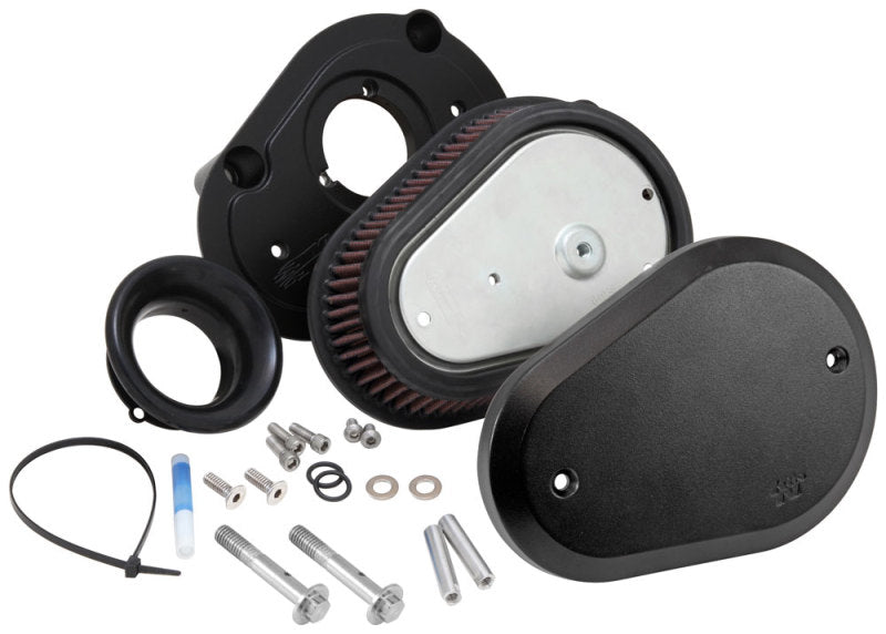 K&N 08-15 Harley Davidson Street Metal High Flow Performance Intake Kit - Black