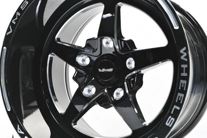 STREET OR DRAG RACE 5 LUG V-STAR WHEEL 15X10 5X114.3 (5X4.5") +50 OFFSET (7.5" BACKSPACING)